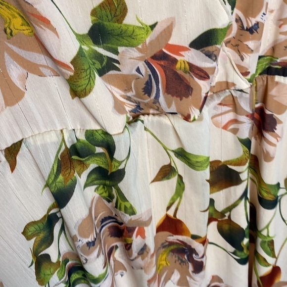 SIMPLY Noelle Long Floral Tropical Flowy Chiffon Maxi Dress Size M - Picture 7 of 11